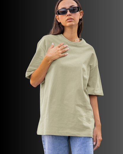 Organic Cotton Oversized T-shirt (Beige) #163