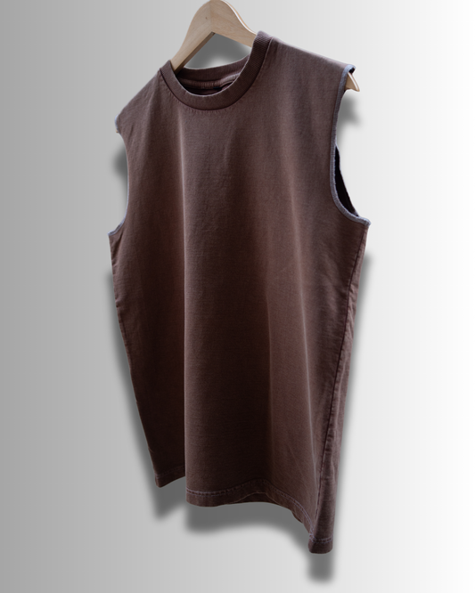 Vintage-Washed Sleeveless Tank Top #208
