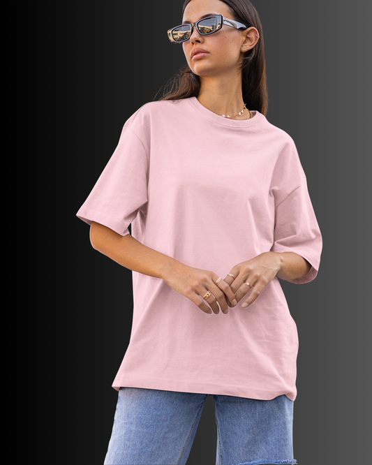 Organic Cotton Oversized T-shirt (Pastel Pink) #171