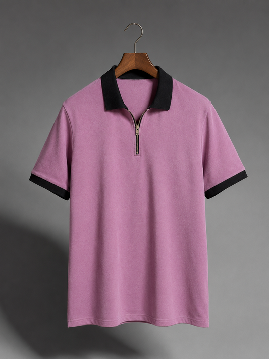Premium Cotton Polo Tee (Copper Rose) #220