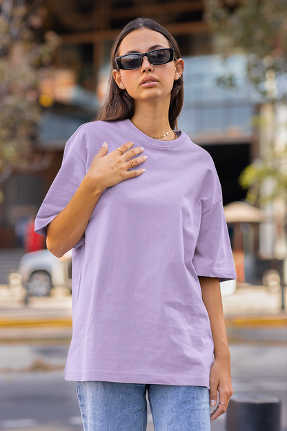 Organic Cotton Oversized T-shirt (Lavender) #167
