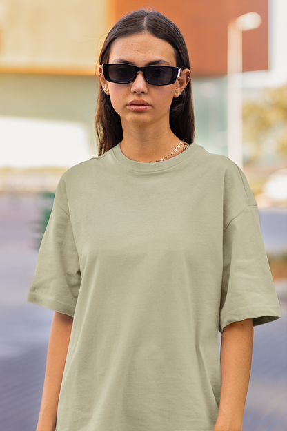 Organic Cotton Oversized T-shirt (Beige) #163